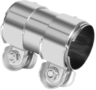 Anlising AuspuffSchelle Rohrverbinder, Ø 51MM/ L 95MM Doppelschelle Auspuffrohrklemme, Doppelschelle Auspuff Abgasanlage mit doppelschelle, Universal Abgasanlage, für Auspuffrohr mit 51MM Durchmesser