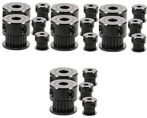 Ciieeo 4 Sätze Umlenkrolle Für Zahnriemen Zähne Synchronrad Maschine Zahnriemen-umlenkrolle Zahnriemenscheibe Zähne Umlenkrolle Aluminiumlegierung Black 5 Stück * 4