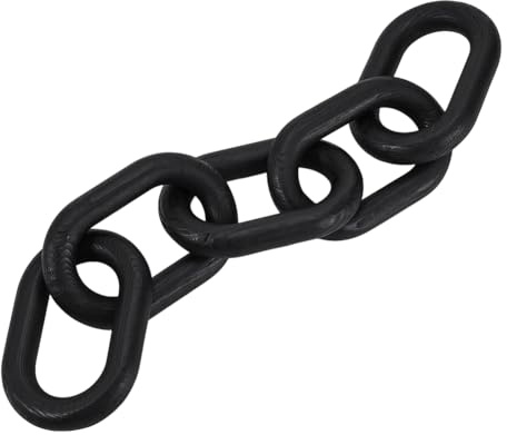 AHANDMAKER Wood Chain Link Decor, Black Decorative Wooden Knot Sculpture Wood Carved Modern Home Ornaments for Living Rooms Bedrooms Coffee Tables Book Shelves Farmhouse Decorations Gifts