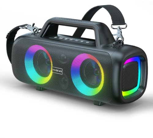 Altavoz Bluetooth Potente Portátil 140 Peak con 2 Subwoofers y 2 Tweeters,