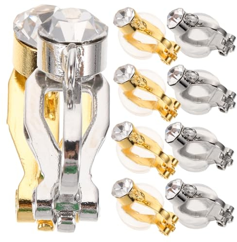 Garneck Clip-ohrring-adapter mit Clip-ohrring-rohlingen für Diy-ohrclips Ohrclips für Gestochene Ohrlöcher Ohrringzubehör zum Basteln