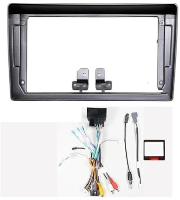Fascia du Panneau Radio Automobile Radio Fascias Android GPS MP5 Stéréo Lecteur Unité Principale Panneau Tableau Bord Cadre Installation pour Peugeot 407 2005-2008(407XP Grey)