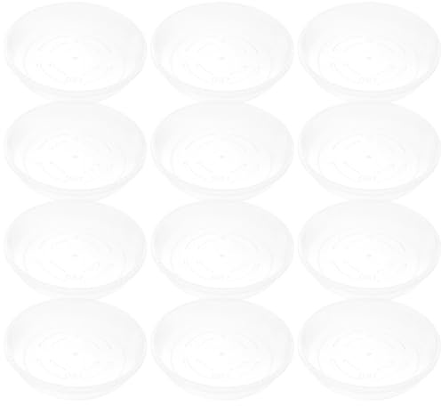 Abaodam 20 Piezas de Platillos Redondos Transparentes de Plástico PP para Macetas, Bandejas de Goteo para Plantas de Interior, Base Protectora para Jardineras, Diámetro 160 Mm, Aptas
