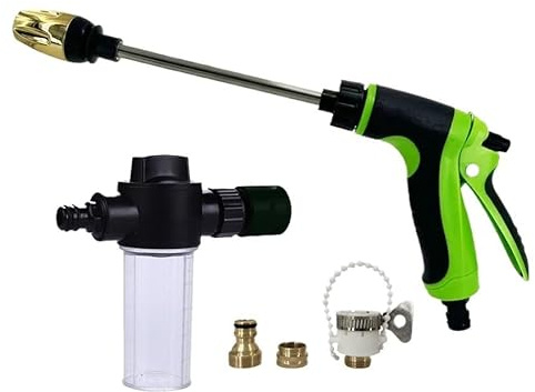 Compatible For Portable Cleaning Tool Pressure Sprinkler Water Gun Car Washers Garden Watering Hose Nozzle Foam Lance ﻿(Water gun set)
