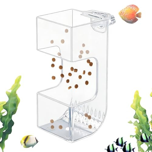 Aquarium Fish Feeding Tray Food Container | Aquarium Fish Feed Bowl Anti-scatter for Fish Tank, Turtle, Betta, Holidays