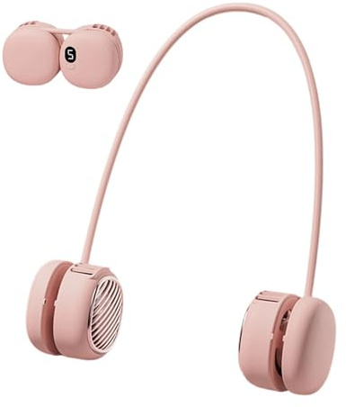 Genérico Ventilador De Cuello Portátil Recargable,5 Velocidades Silencioso Flexible Y Ponible - Ventilador Recargable De Cuello - Para Crucero Aire Viajes En Coche Verano Camping Mujeres Hombres