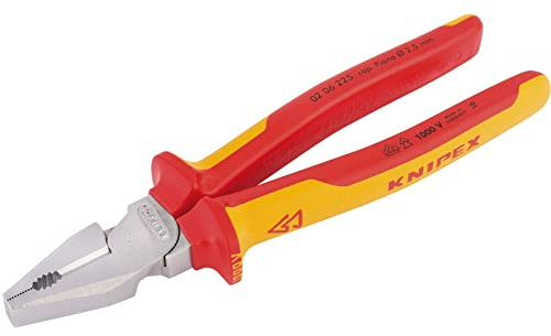 Draper Knipex 02 06 225 Fully Insulated High Leverage Combination Pliers, 225mm