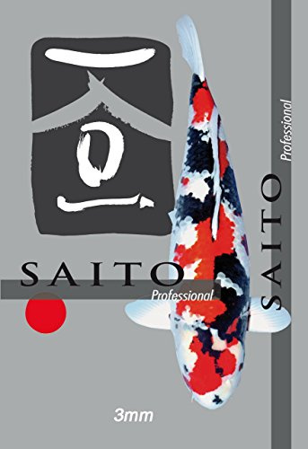Saito Professional Koischwimmfutter, Premium Koifutter für höchste Ansprüche, für Mega Wachstum, schöne Körperproportionen und leuchtende Farben bei Koi Aller Varietäten, 5kg Sack, 3mm Koipellets