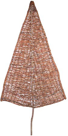 Sichtschutz Weidenbaum Tanne groß, Natur. Höhe ca 230 cm (Davon 85 cm Stamm) Garten Sichtschutz aus Weide, dekoratives Weidengeflecht – inkl. 2 Jutesäckchen gratis