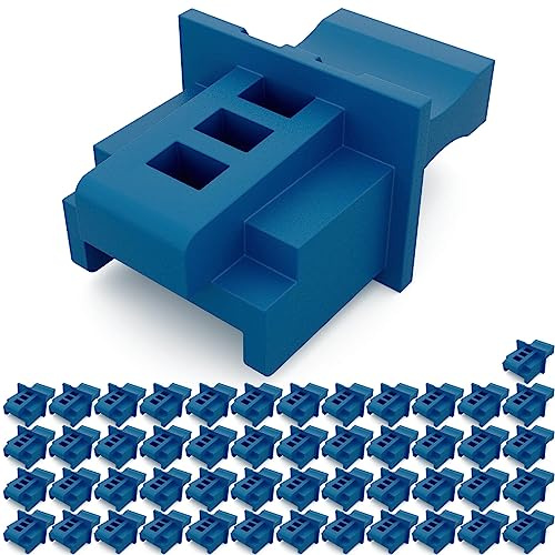 hb-digital 50 Stück RJ45 Staubschutz Kappen LAN Netzwerk Buchsen Schutz Stopfen gegen Staub Schmutz Blindstopfen für Patchpanel Switch Router Netzwerkdose Abdeckung für Ethernet Anschluss – Blau