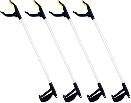ZYBUX - Litter Picker with Magnetic Pick-Up Tool | Long Arm Mechanical Reacher w/Hand Grip Litter Picker Grabber Heavy Duty Rubbish Picker - Grab & Grip Pick Up Hand Tool | Pick Up Grabber Pack of 24
