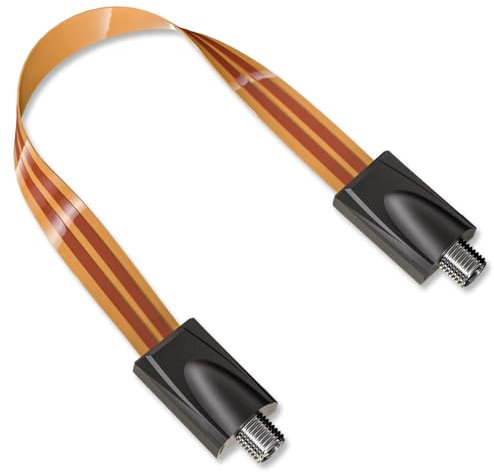 Goupchn Ultra Flat Ghost Wire Flat RG6 Coax Jumper Cable 1ft
