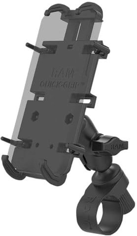Ram Mounts Quick-Grip RAP-B-460-A-PD4U Support de téléphone XL avec base de guidon de vélo et moto, Noir