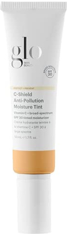Glo Skin Beauty C-Shield Anti-Pollution Moisture Tint - Tinted Moisturizer With SPF 30 for Face, Broad Spectrum Protection & Vitamin C, 1.7 Oz (5W-Medium)