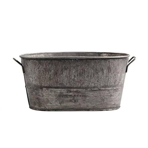 arzarf Pflanztöpfe Zink Metall Blumentopf Gartenpflanzer Trog Blume Pflanze Topf Container Home Party Outdoor Garten Dekoration Indoor-Blumentopf