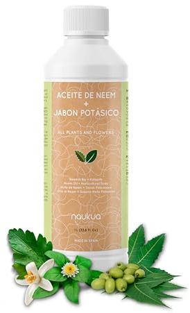 1L Neemöl und Kaliumseife Konzentriert – 100 % natürlich und ökologisch – Verbessert und aktiviert die natürlichen Abwehrkräfte von Pflanzen im Innen- und Außenbereich – Wirkt schnell und effektiv
