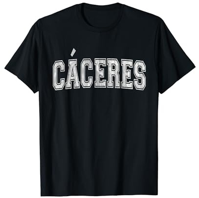 Cáceres España Caceres Spagna Varsity Print Maglietta