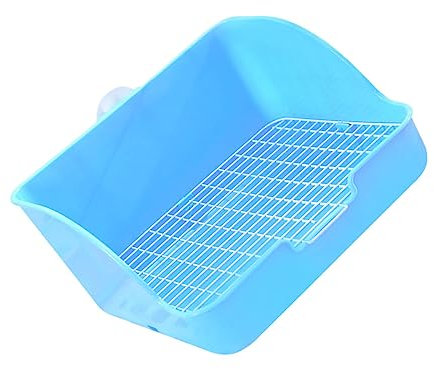 DOITOOL Kaninchen Toilette Aus Robustem Spritzwassergeschützte Trainingsbox Mit Feinmaschiger Siebbasis Geruchsmindernd Für Kaninchen Meerschweinchen Chinchillas Und Kleine Nager