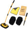Outigu Car Wash Brush with Telescopic Handle, 3-in-1 Chenille Microfiber Chenille Cleaning Kit for Car, Truck and Home Cleaning, Car Wash Mop with Curved Design Long Handle