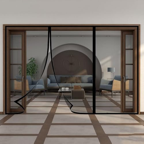 Fly Screen Magnet Made to Measure 190x275cm Customized Magnet Fly Screen Door Black
