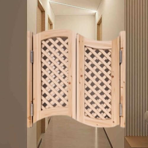 Schwingtür Im Modernen Stil Mit Scharnieren, Rustikale Schwingtür Aus Holz, Massive Doppeltür Für Den Innenbereich, Automatisches Zauntor Für Einkaufszentren, Küchenflure(W90*H80cm)