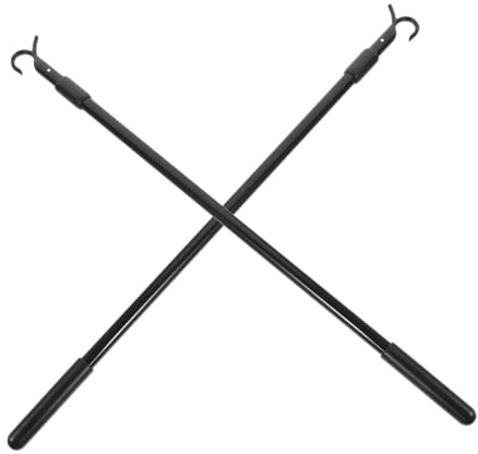 Varilla de Cortina Extensible 2 Piezas de Aleación de Aluminio Negro