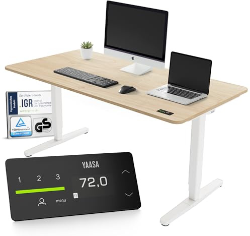 Yaasa Desk Pro 160x80cm, Schreibtisch höhenverstellbar für Büro Homeoffice