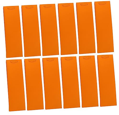 CONGARTENO 12stücke Papier-tragetaschen Für Weinflaschen Robuste Geschenk-tragetaschen Mit Ergonomischem Griff Atmungsaktiv Und Vielseitig Für Glasflaschen Und Getränke Orange