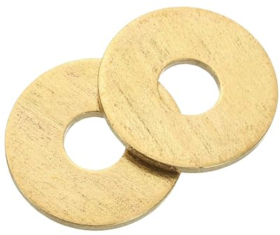 sourcing map Lot de 16 rondelles plates M6 en laiton de 18 mm de diamètre extérieur et 1,5 mm d'épaisseur pour vis, boulons, écrous