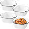 Lot de 4 mini plats à gratin carrés en céramique 400 ml - 14,5 x 11,5 x 5,5 cm - Avec poignées - Petit pour friteuse à air chaud, four et micro-ondes - Passe au four et au micro-ondes - Petit moule en