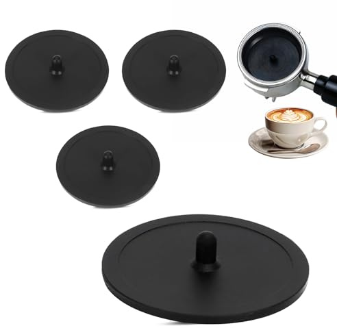4 Pcs Rubber Blind Filter Backflush Disk, 50 mm Blanking Disc Durable Coffee Machine Cleaning Disc Coffee Filters for Espresso Machine Coffee Maker Backflush Insert Cleaning Disc