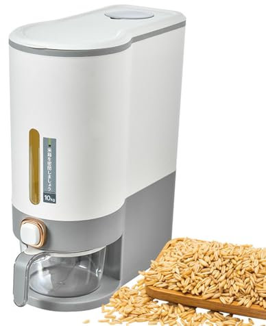 Rice Dispenser With Measuring Cup - Automatic With Sinks Cups | Kitchen Storage Dispenser For Muesli, 5kg/10kg, Rice Box, Donor, Bucket, Rice Cans Co