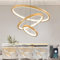 KSIBNW Lustre Salon Moderne, 3 Anneaux Suspension Led Salon 45W Luminaire Chambre Dimmables Rond Lampe Suspension avec Télécommande & APP Contrôle 2700K-6500K Luminosité Réglable, Couleur du bois