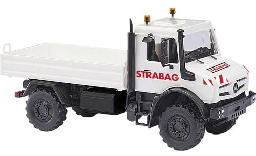 Busch 51057 H0 LKW Modell Mercedes Benz Unimog U 5023, Strabag