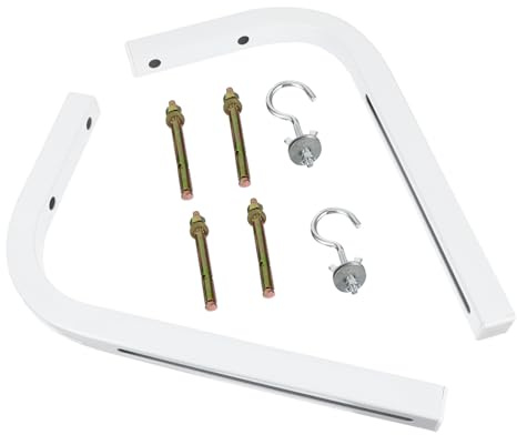 Toddmomy L-Halterung mit Haken zur Wandmontage 2 Stück aus Eisen für Projektionsleinwand Metallene Geeignet für Trockenausbau und Holz
