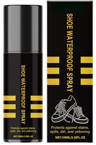 WJnflQN Spray for Protection of Shoes, 100 ml Stain-Resistant Cleaner, Winter Boots Protection and Waterproofing Spray, for Fabrics, Clothes, Winter Boots, Trainers, Canvas, Leather, Daily Use
