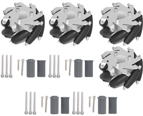BAFOVY Ruota Direzionale, Pneumatico Direzionale da 60 Mm con Connettore Motore di Accoppiamento, Sostituzione Ruota Robot per Telaio Auto Robot