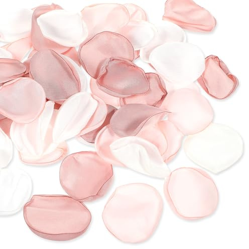 guduling 200 stycken silkesrosblad, konstgjorda rosblad, silke, 3,8–4,5 cm, silke, roskronblad, bröllop, för brudpresentfest, alla hjärtans dag och festdekoration (flerfärgad)