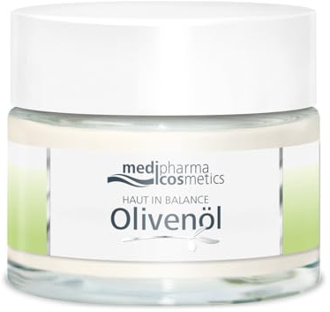 Olivenöl Dermatologische Gesichtspflege | Bei sehr trockener, gereizter Haut | von medipharma cosmetics Haut in Balance | Auch bei Neurodermitis und empfindlicher Haut | 50 ml