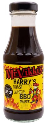 Mr Vikki’s Harry’s Roast Chipotle BBQ Sauce - 250ml | Hickory Smoked BBQ Sauce | Award-Winning & Deliciously Smoky | Made in Cumbria