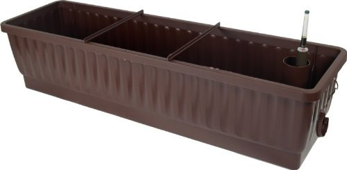 Techno XXL Blumenkasten mit Bew. Venezia 100 cm braun