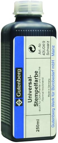Gutenberg Stempelfarbe Universal 250ml schwarz