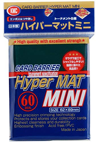 60 KMC Hyper Mat Green Small Mini Size Sleeves - Kartenhüllen grün - Yu-Gi-Oh!