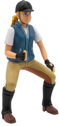 Bullyland 62616 - Spielfigur Reiterin Nina mit sicherem Reithelm, ca. 9,7 cm, detailgetreu, PVC-frei, ideal als kleines Geschenk für Kinder ab 3 Jahren