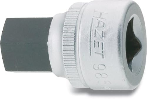 HAZET Schraubendreher-Steckschlüsseleinsatz 985-14, Extrakurze Ausführung | 1/2 Zoll (12,5 mm) Vierkant hohl, Antrieb 1/2 Zoll (12,5 mm) Vierkant hohl, Abtrieb Innensechskant Profil, Klinge Sonderstahl
