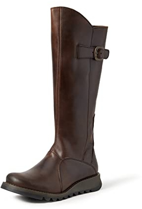 FLY London Damen Mol 2 Langschaftstiefel, Braun Dkbrown 004, 40 EU