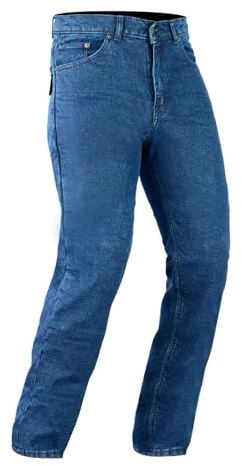 Bikers Gear Australia Classic Cut Kevlar Lined Protective Motorcycle Trouser Kevlar Jeans with Removable CE1621-1 Armour