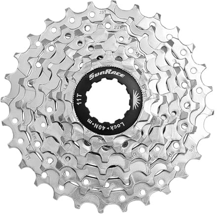 Sunrace CSM63 7-Speed Nickel Plated Cassette, 11-28T