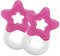 dentistar Kühlbeißring 2er-Set – Beißring Baby ab 3 Monate – Kühlende Zahnungshilfe und Beißspielzeug für Babys und Kleinkinder - BPA frei - Pink