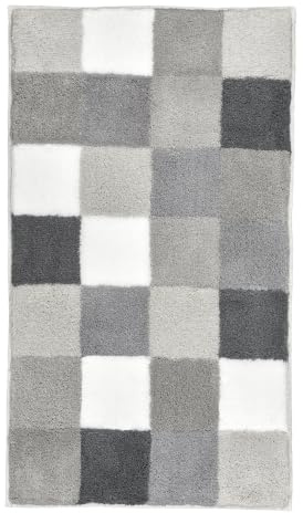 Kleine Wolke Caro Badteppich, Mikrofaser, Flanell, 1 cm cm, 60 x 105 cm | OEKO-TEX zertifiziert, rutschhemmende Unterseite, für Fußbodenheizung, maschinenwaschbar, 100% Polyacryl